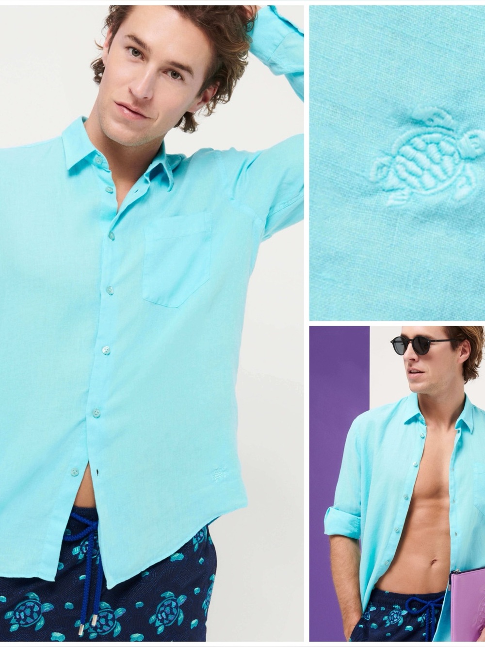 Vilebrequin ~ Men’s Linen Shirt Solid